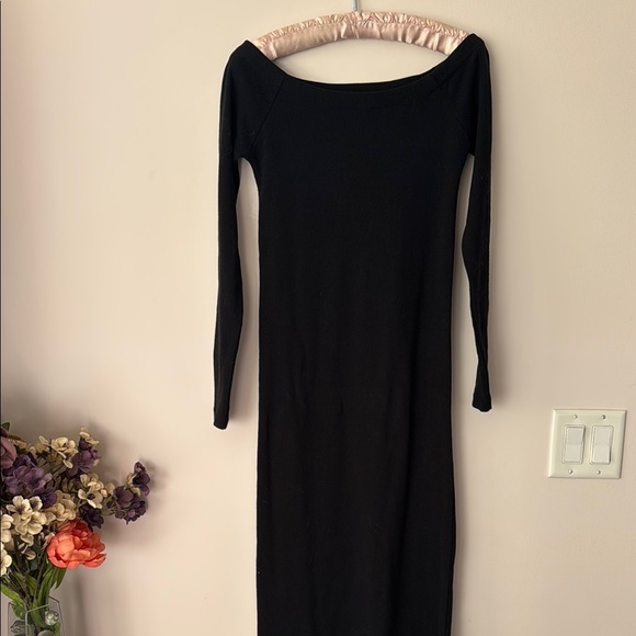 Billabong Black Maxi Long Sleeve Sheath Dress - Picture 1 of 4
